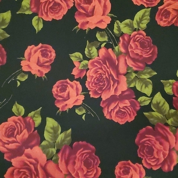 Forever 21 Rose Dress with Bell Sleeves Sz Small - Picture 3 of 5